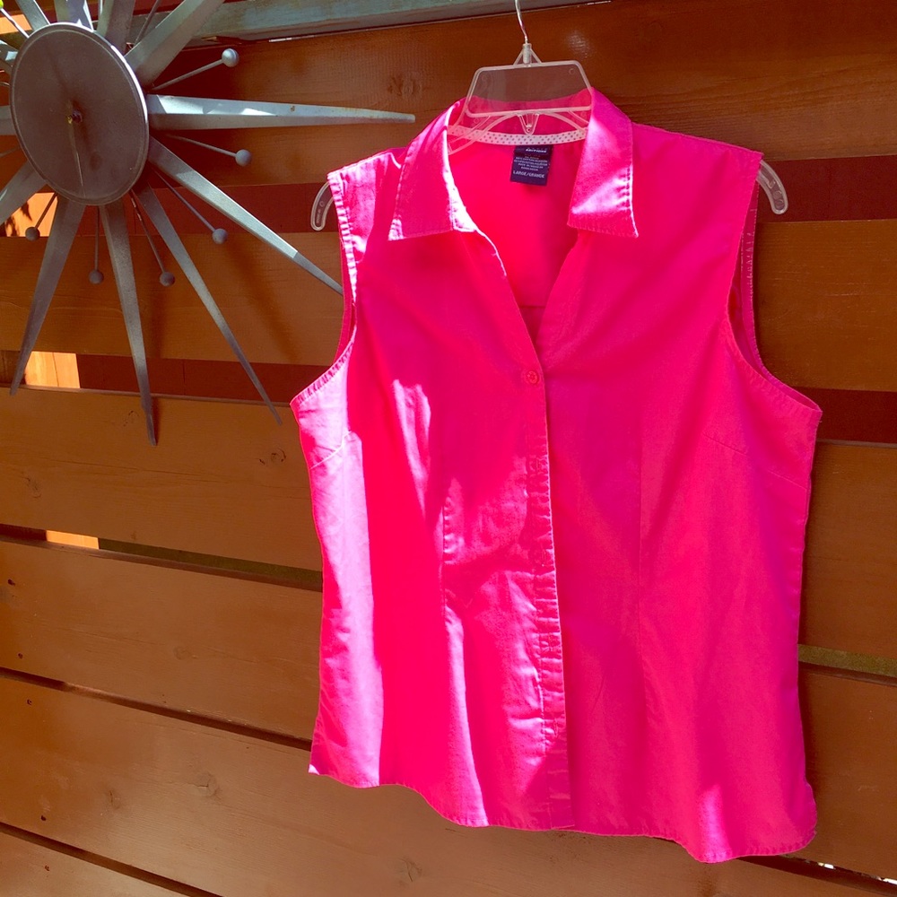 Pink Sleeveless Blouse 👚